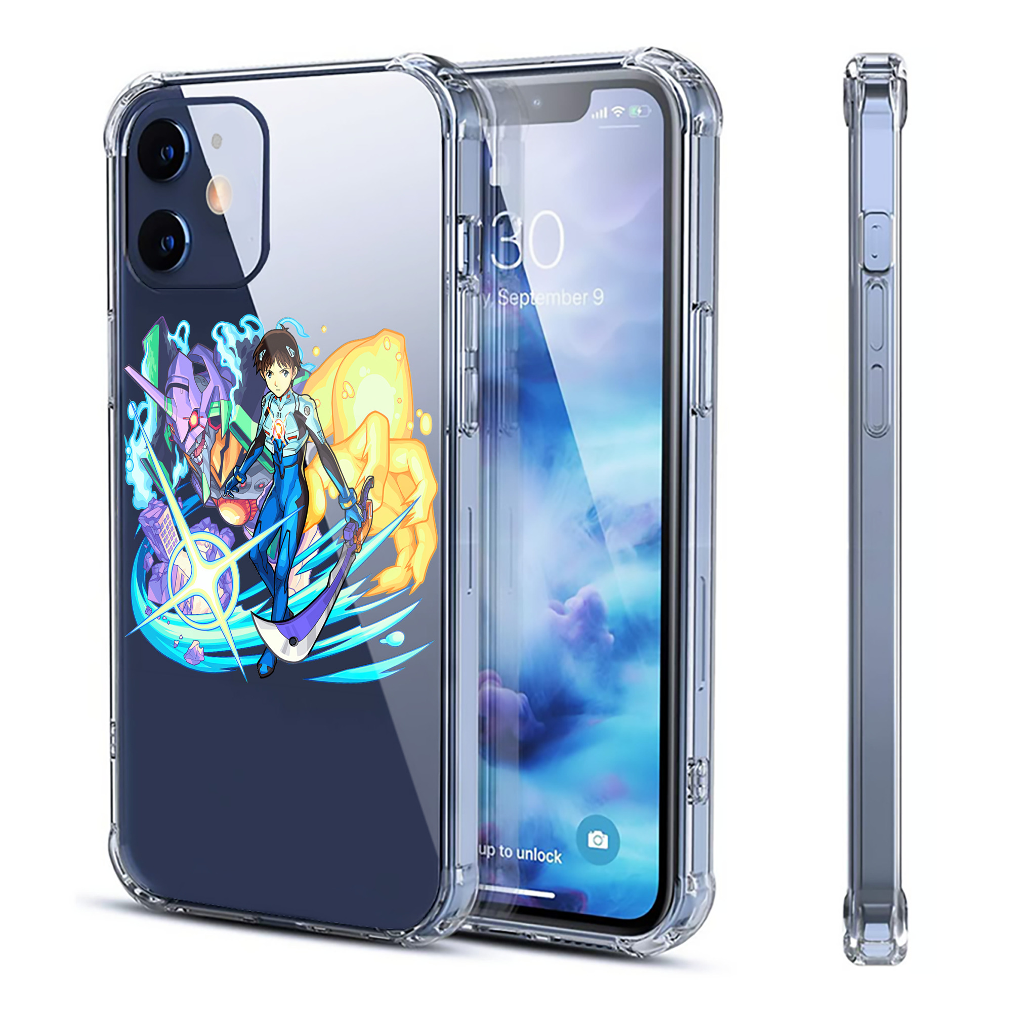 （画像用） EVA 新世紀エヴァンゲリオン 【iPhone 12シリーズ対応】透明スマホケース（クリアソフトケース）